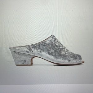 Rachel Comey silver velvet mules